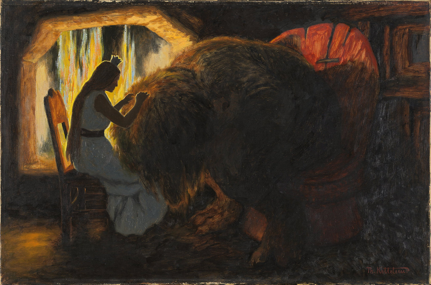 Die Prinzessin stöhnt den Troll