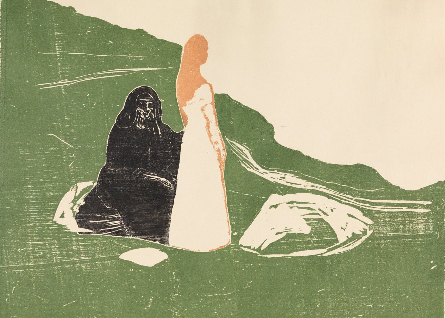 To kvinner ved strandbredden - Edvard Munch