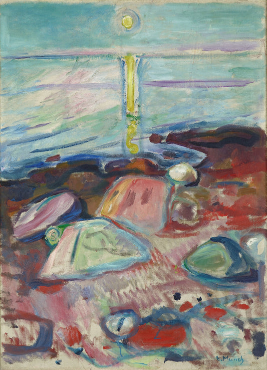 Måneskinn på stranden - Edvard Munch