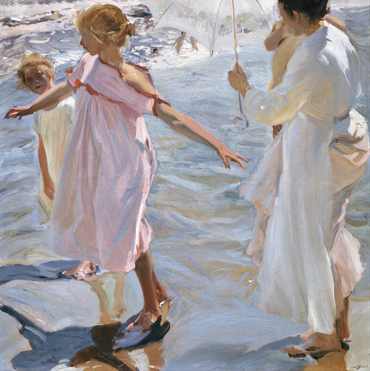 Elena at Cala de San Vicente - Joaquín Sorolla (Kopi)