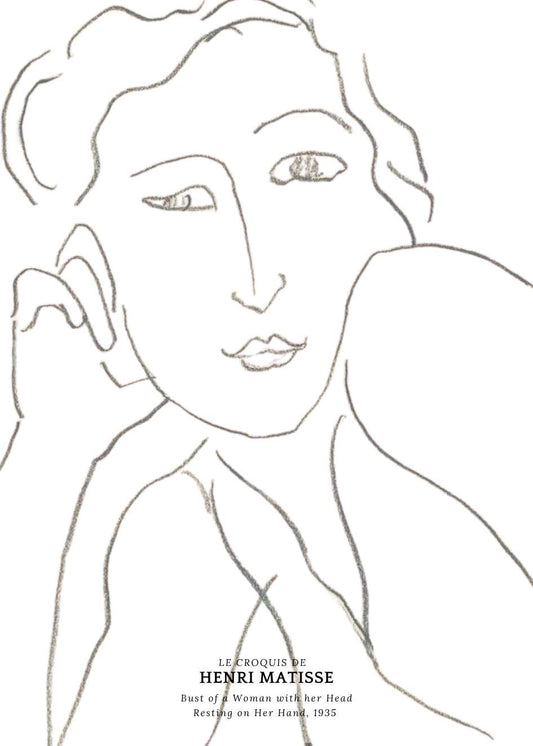 Bust of a Woman with her Head Resting on Her Hand, 1935 - Henri Matisse