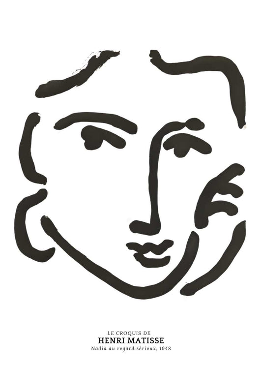 Nadia au regard sérieux (1948) - Henri Matisse