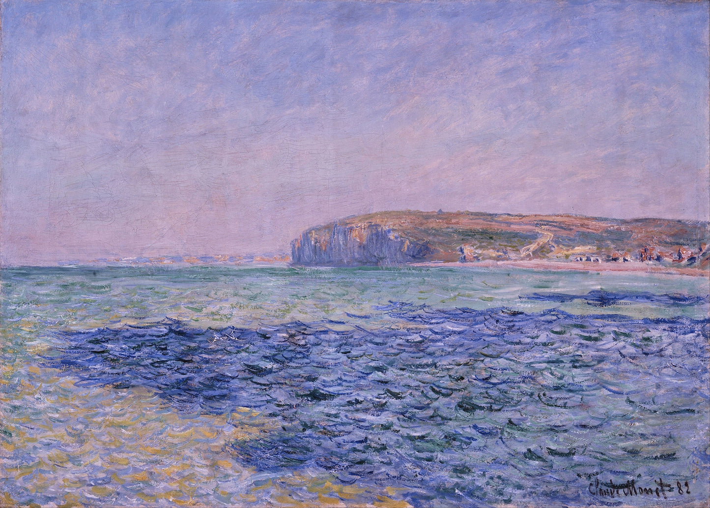 Skygger på havet. Klippene ved Pourville - Claude Monet