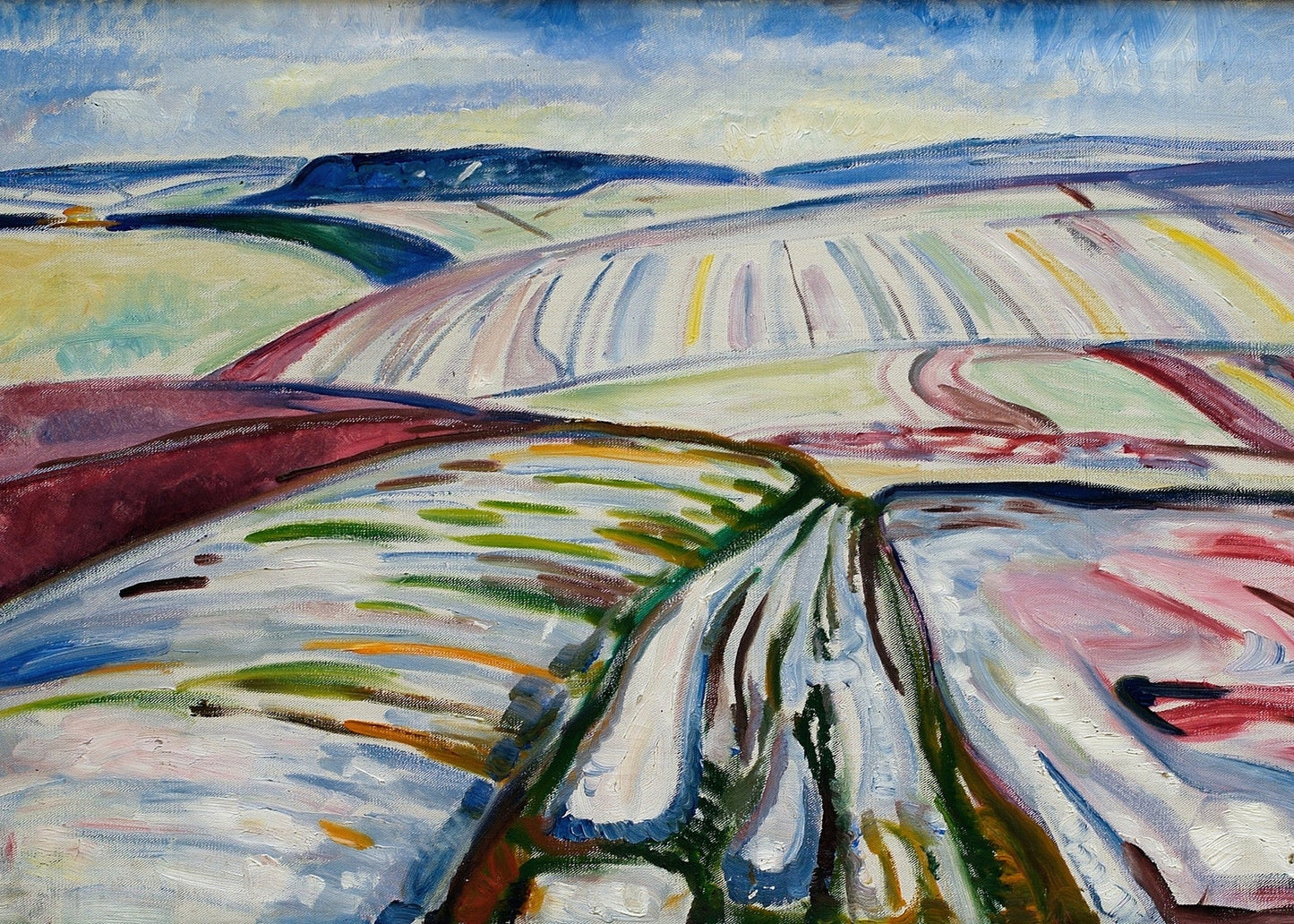 Field in snow - Edvard Munch
