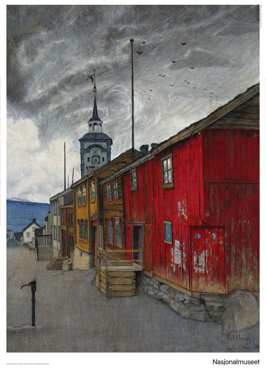 Gate i Røros - Harald Sohlberg