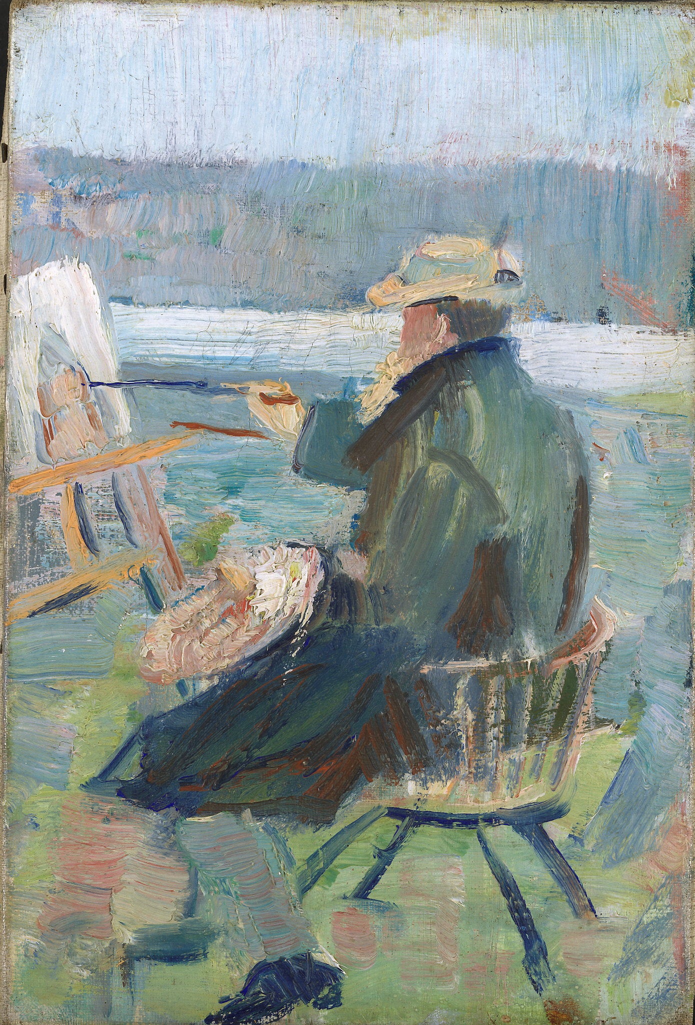 Christian at the easel